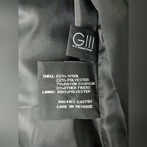 Stunning Kenneth Cole NY Black Stand Collar Wool Blend Walker Coat - Picture 10 of 11